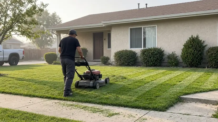 Green front lawn (illustration)