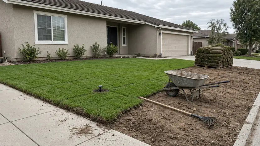 Lawn Service in Clovis, CA (illustration)