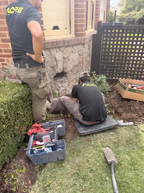 ACRE crew at work on a recent valve replacement (ACRE job photo)