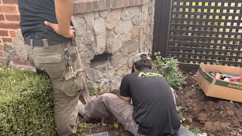 Our irrigation team on a recent valve replacement (ACRE job photo)