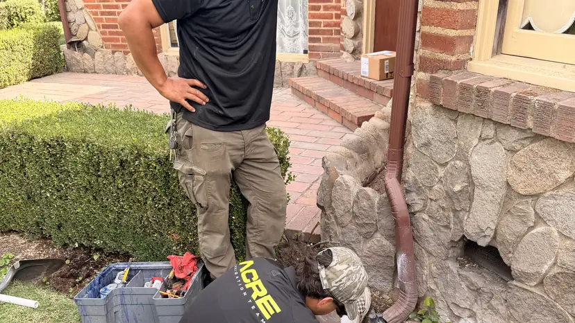 Checking the new valves on a recent valve replacement (ACRE job photo)