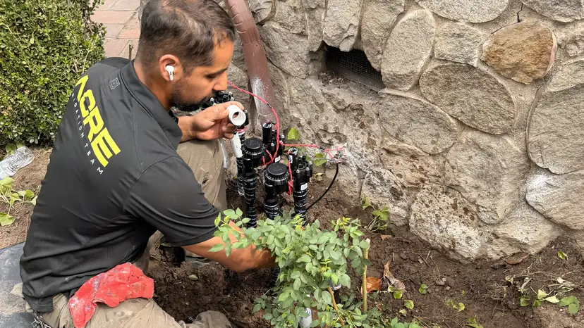 ACRE tech fitting a new valve manifold (ACRE job photo)